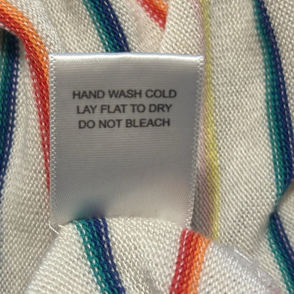 LNA Womens Brushed Carly Hoodie Multi Rainbow Stripe Size Medium - Picture 7 of 7